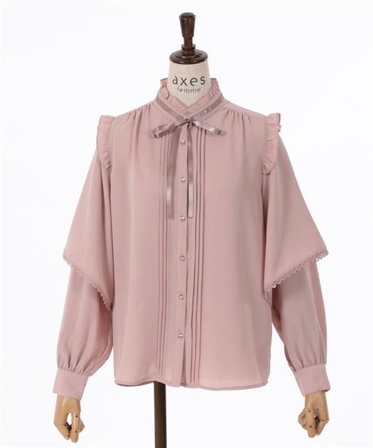 レイヤードフレア袖ブラウス | outlet | axes femme online shop レイヤードフレア袖ブラウス | outlet | axes femme online shop