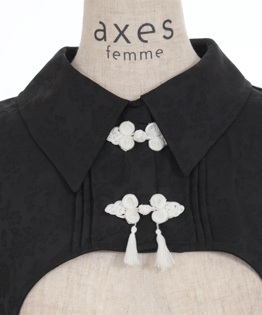 2点セット axes femme チャイナ キャミワンピース ボレロ風ブラウス