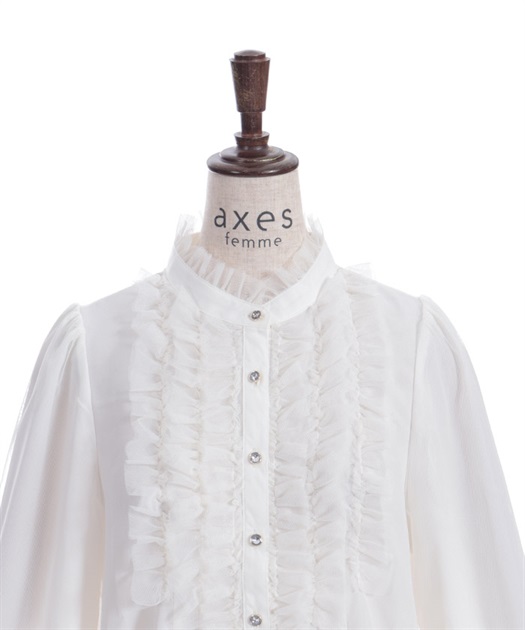 チュールフリルブラウス | outlet | axes femme online shop