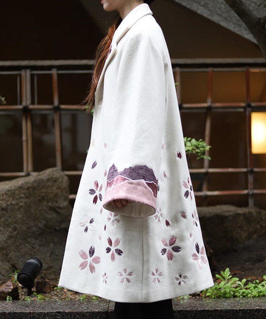 桜パッチワーク刺繍コート【期間限定価格】 | AXES-X | axes 桜パッチワーク刺繍コート【期間限定価格】 | AXES-X | axes