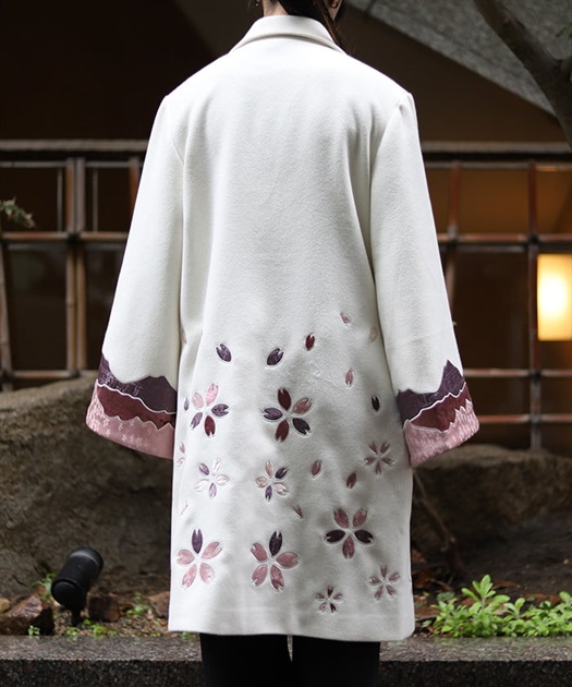桜パッチワーク刺繍コート【期間限定価格】 | AXES-X | axes 桜パッチワーク刺繍コート【期間限定価格】 | AXES-X | axes