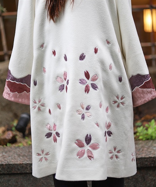 桜パッチワーク刺繍コート【期間限定価格】 | AXES-X | axes 桜パッチワーク刺繍コート【期間限定価格】 | AXES-X | axes