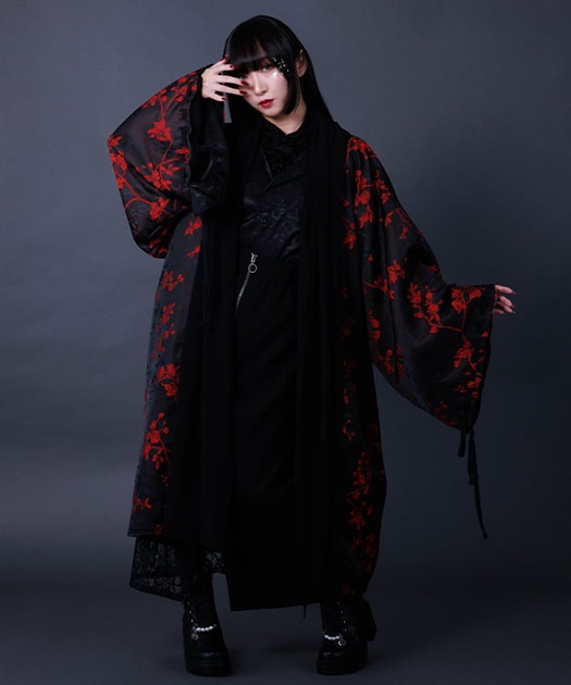 花模様ジャガード羽織【WEB限定価格】 | レディース服 花模様ジャガード羽織【WEB限定価格】 | レディース服