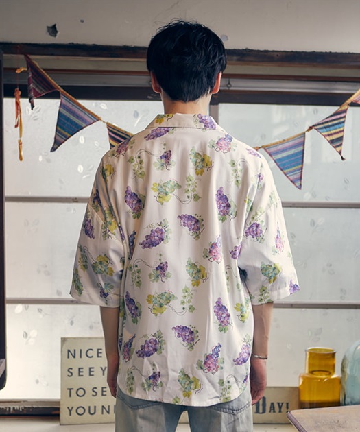 ぶどうプリントアロハ | outlet | axes femme online shop ぶどうプリントアロハ | outlet | axes femme online shop