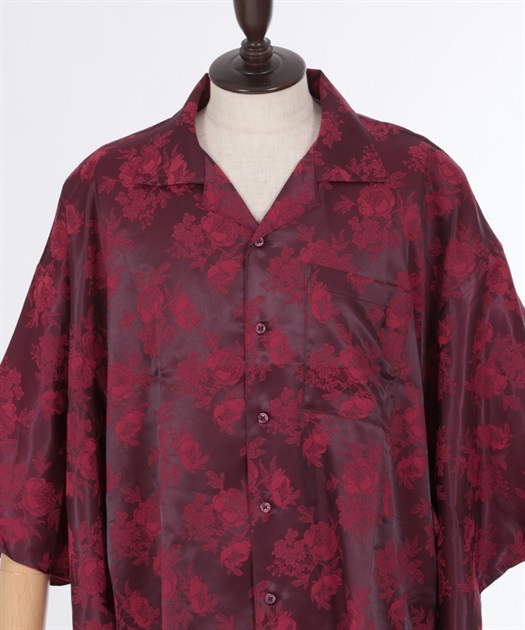 FUMIKA UCHIDA： FLOWER PRINTED OPEN-COLLARED SHIRT - ECRU