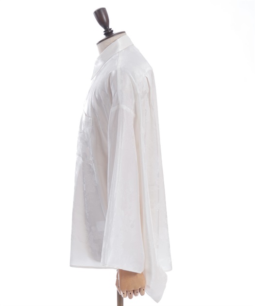 鶴×扇子ジャガード和袖シャツ | AXES-X | axes femme online shop 鶴×扇子ジャガード和袖シャツ | AXES-X | axes femme online shop