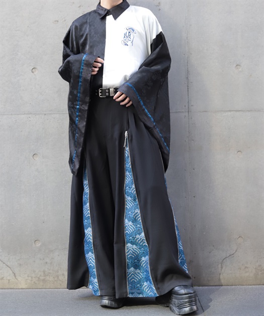 歌舞伎刺繍和袖シャツ【ランク別お値下げ対象商品】 | axes femme