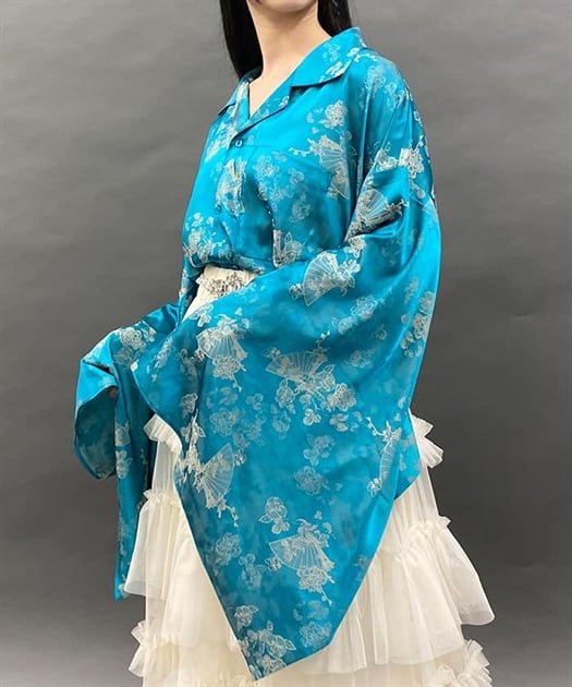 扇子JQ着物風長袖シャツ【10%OFF対象商品】 | レディース服 扇子JQ着物風長袖シャツ【10%OFF対象商品】 | レディース服