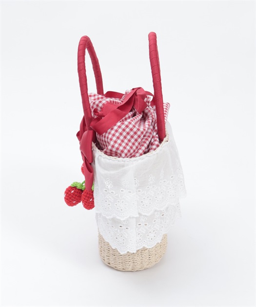 いちごあみぐるみ付カゴバッグ【受注生産】 | kawaii | axes いちごあみぐるみ付カゴバッグ【受注生産】 | kawaii | axes