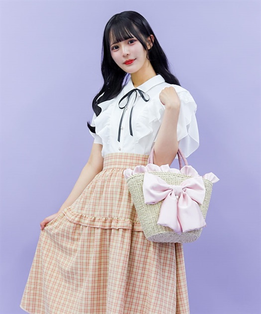 ARBA ROSA かご ポンポン付きバッグ