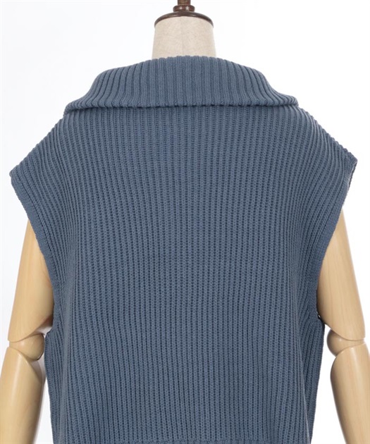 ハーフジップニットベスト | outlet | axes femme online shop ハーフジップニットベスト | outlet | axes femme online shop