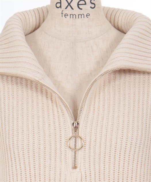 ハーフジップニットベスト | outlet | axes femme online shop ハーフジップニットベスト | outlet | axes femme online shop