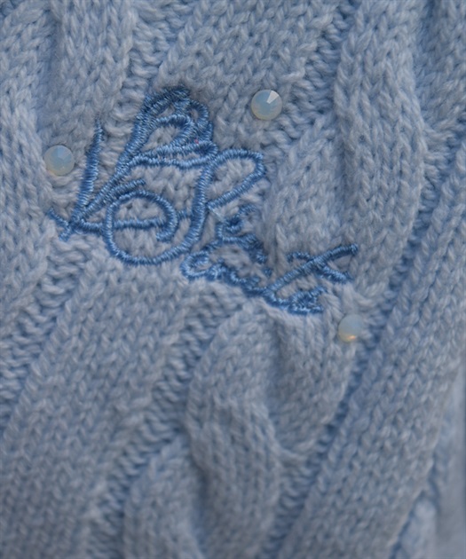 刺繍入りチルデンニットベスト | axes femme online shop