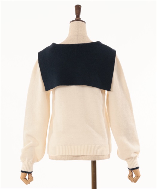 ブローチ付セーラーニット | outlet | axes femme online shop ブローチ付セーラーニット | outlet | axes femme online shop