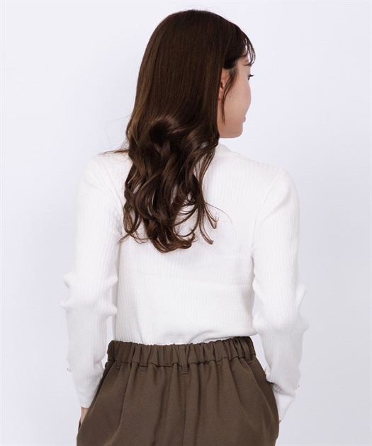 ランダム刺繍ニットフーディー | レディース服・レディース