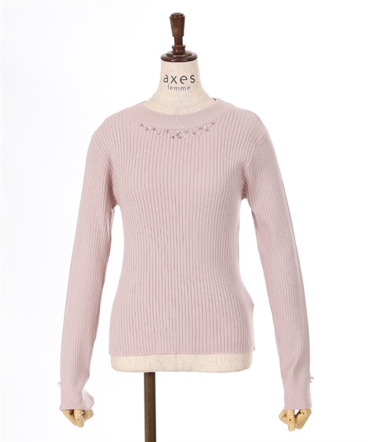 ランダムパールデザインニット | axes femme | axes femme ランダムパールデザインニット | axes femme | axes femme