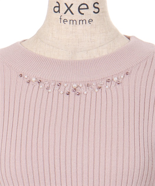 ランダムパールデザインニット | axes femme | axes femme ランダムパールデザインニット | axes femme | axes femme