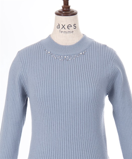 ランダムパールデザインニット | axes femme | axes femme ランダムパールデザインニット | axes femme | axes femme