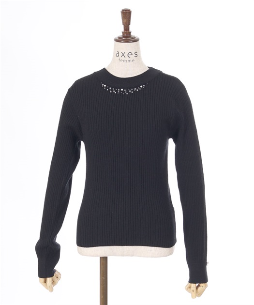 ランダムパールデザインニット | axes femme | axes femme ランダムパールデザインニット | axes femme | axes femme