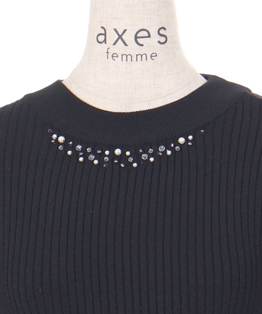 ランダムパールデザインニット | axes femme | axes femme ランダムパールデザインニット | axes femme | axes femme