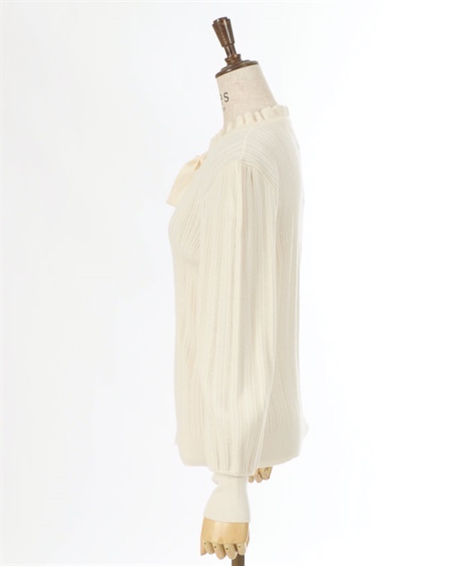花チャーム機能付リボンニット | outlet | axes femme online shop 花チャーム機能付リボンニット | outlet | axes femme online shop