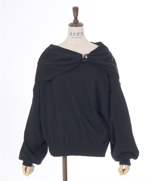 ドレープリボンニット | outlet | axes femme online shop