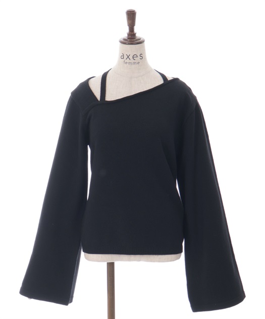 チョーカー風ストラップニット | outlet | axes femme online shop