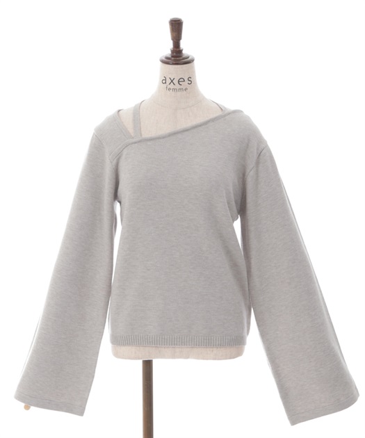 チョーカー風ストラップニット | outlet | axes femme online shop チョーカー風ストラップニット | outlet | axes femme online shop