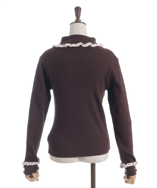 バイカラーフリルローズニット | axes femme | axes femme online shop