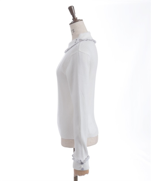 バイカラーフリルローズニット【2点10%OFF対象商品】 | axes femme