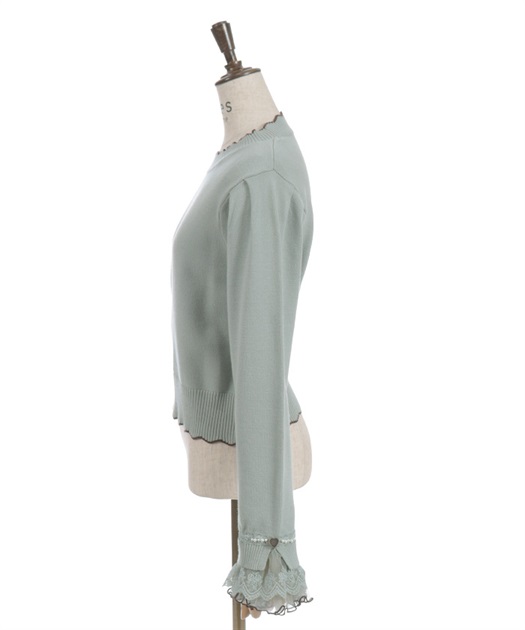 ハート釦バイカラーニットプルオーバー【予約】 | axes femme | axes