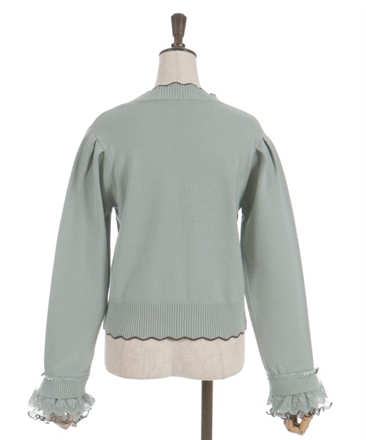 ハート釦バイカラーニットプルオーバー | axes femme online shop