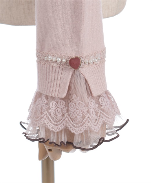 ハート釦バイカラーニットプルオーバー | axes femme online shop