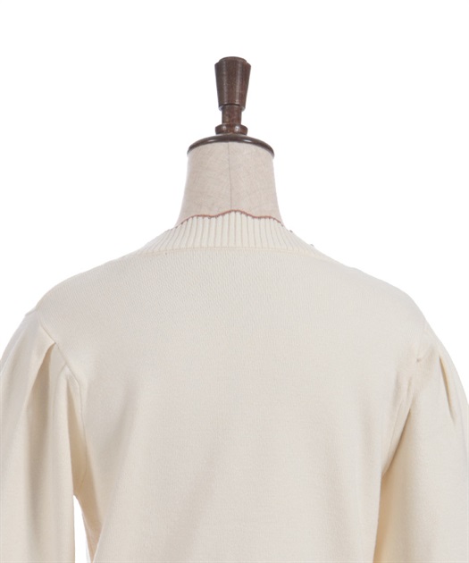 ♡ページ ハート釦バイカラーニットプルオーバー【予約】 | axes femme | axes