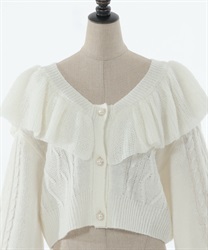 フリル襟ショートニットカーデ | kawaii | axes femme online shop