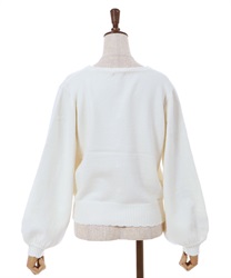 ハートリボン刺繍ニットカーディガン | outlet | axes femme online shop