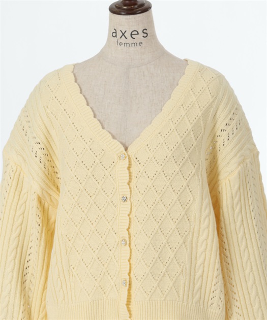 アソート釦ニットカーディガン | outlet | axes femme online shop