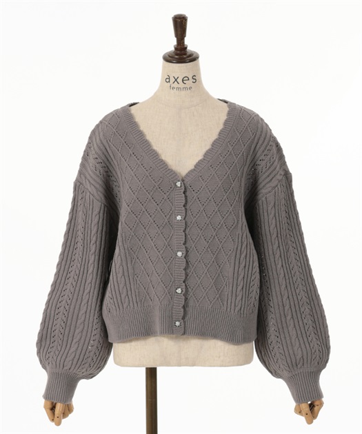 アソート釦ニットカーディガン | outlet | axes femme online shop アソート釦ニットカーディガン | outlet | axes femme online shop