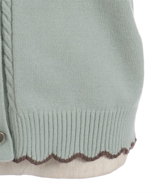 ハート釦バイカラーニットカーディガン | axes femme online shop