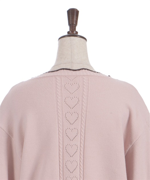 ❤️ページ ハート釦バイカラーニットカーディガン【予約】 | axes femme online shop