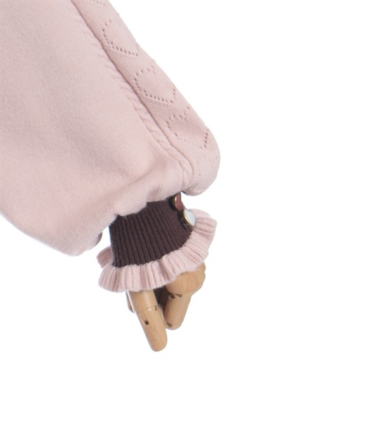 ハート釦バイカラーニットカーディガン【予約】 | axes femme | axes