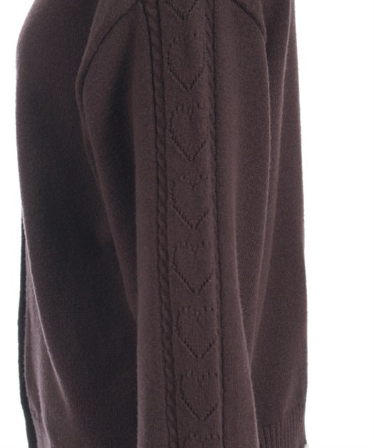 ハート釦バイカラーニットカーディガン【予約】 | axes femme online shop