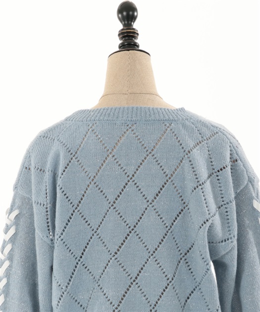 レースアップニットカーディガン | POETIQUE -outlet- | axes