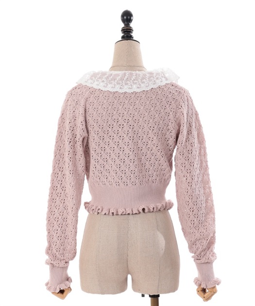フリル襟ショートニットカーデ | kawaii | axes femme online shop