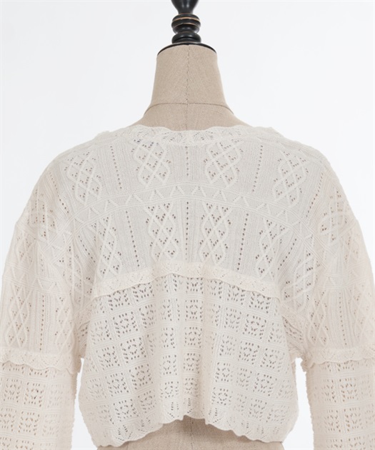クロシェ風ニットボレロ | outlet | axes femme online shop