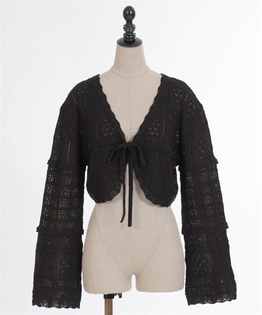 クロシェ風ニットボレロ | outlet | axes femme online shop