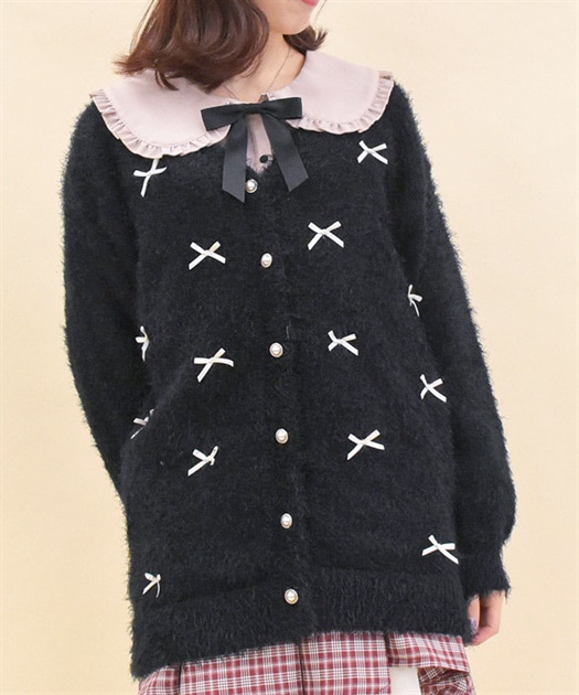 メニーリボンモヘアニットカーディガン | outlet | axes femme メニーリボンモヘアニットカーディガン | outlet | axes femme