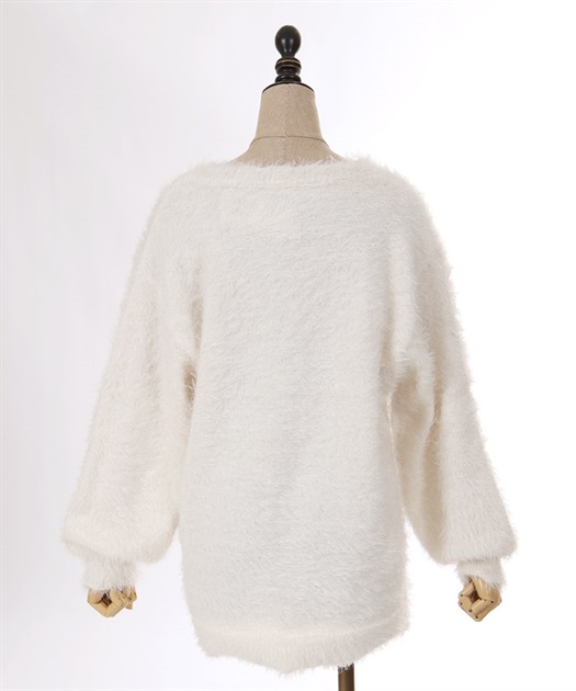 メニーリボンモヘアニットカーディガン | outlet | axes femme