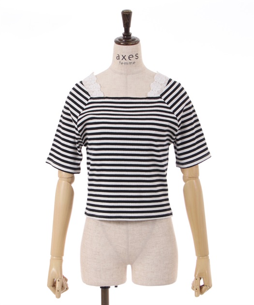 ショート丈リブトップス | outlet | axes femme online shop