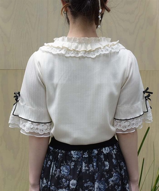 リボン×レース×フリルプルオーバー | axes femme | axes femme リボン×レース×フリルプルオーバー | axes femme | axes femme